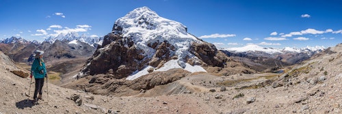 9-day Huayhuash circuit trek in Peru via the Viconga hot springs and Cuyoc Pass
