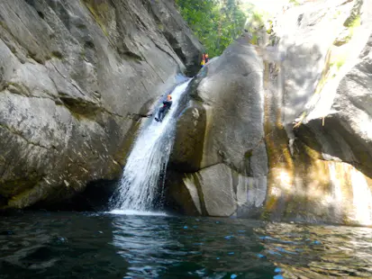 Classic Torrente Chalamy canyoning in the Aosta Valley, Mont Avic Natural Park (Half-day)