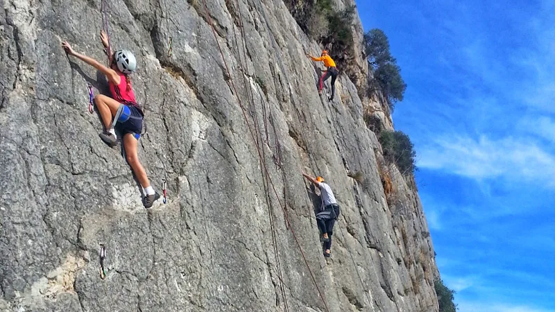 Rock climbing in El Chorro in Spain