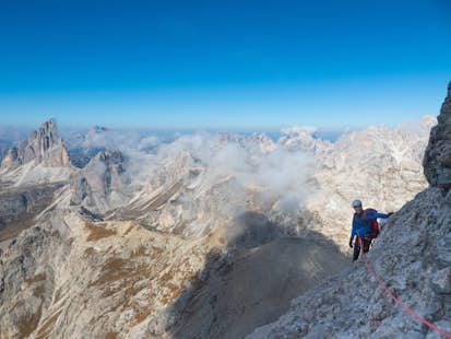 2-day Zwölferkofel (Croda dei Toni) climb in the Sexten Dolomites