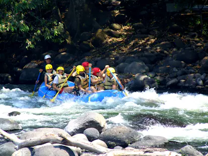 Easy whitewater rafting on the Amacuzac River in Morelos, Mexico (near Mexico City)