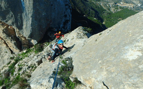 Rock climbing on the ridges in the Valencian Community, Spain: Cresta de Bernia, Cresta del Benicadell