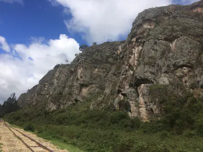 Rock climbing on the Suesca rocks in Colombia, near Bogotá
