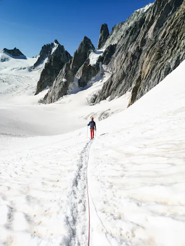 Traverse of the Vallee Blanche in the summer, Chamonix- Mont Blanc