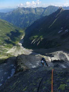 Rock climbing in the Zillertal Alps in Austria, 1000+ routes on granite