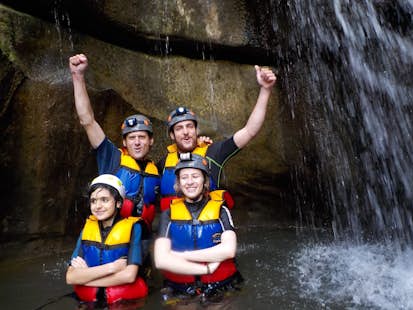 Underground, multi-sport adventure in “El Chorreadero” cave in Chiapas, Mexico