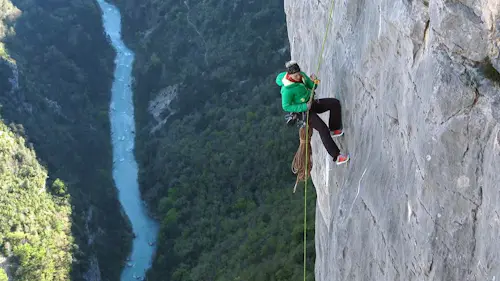 Rock climbing tour in the Grand Canyon du Verdon, southern France