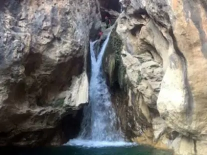 Canyoning for beginners on Río Verde near Granada, Spain with a certified guide