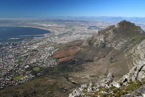 Multi-pitch rock climbing on Table Mountain in Cape Town, South Africa