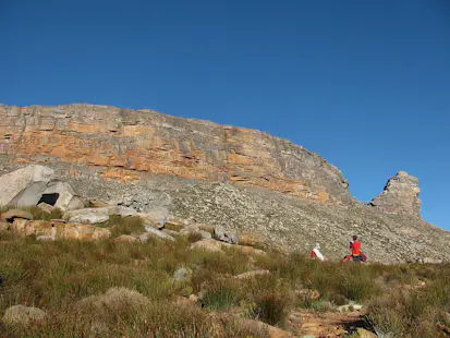 Rock climbing in the Cederberg mountains in South Africa, near Cape Town