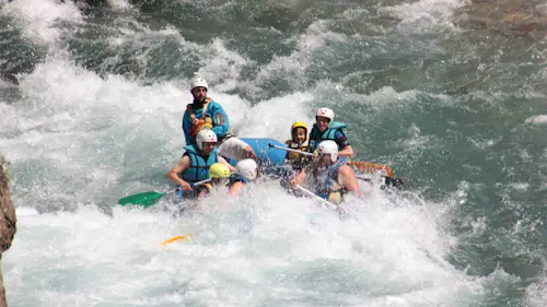 Morning whitewater rafting on the Ésera in the Aragonese Pyrenees, Spain (Class II-III/IV)