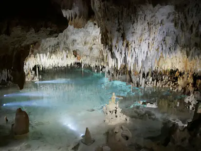 Guided walking tour of the Cayman Crystal Caves in Old Man Bay, Grand Cayman