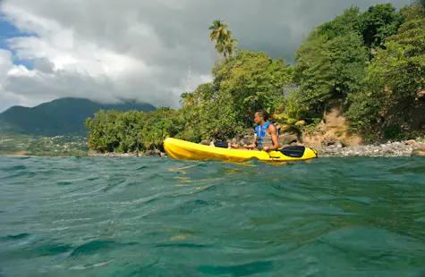 Kayaking on the Layou River in Dominica to the Carribean Sea (Half-day)