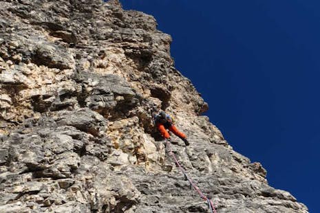 Climb Cima Piccola (Tre Cime di Lavaredo) via the Normal Route in the Dolomites