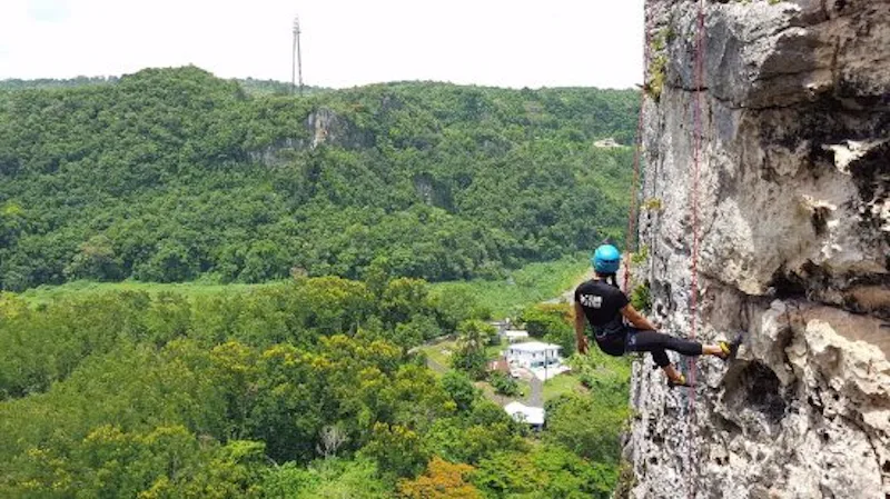 Rock climbing in Ciales, Puerto Rico
