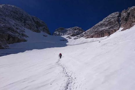 Climb Marmolada (3,343m), the highest mountain in the Dolomites, from Rifugio Pian dei Fiacconi