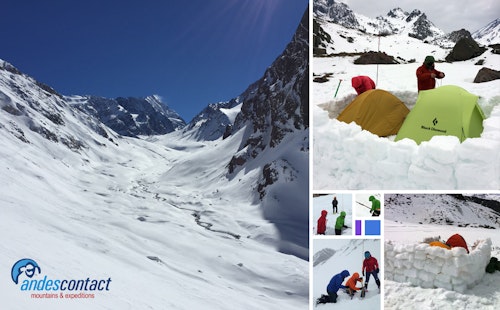 Basic winter mountaineering skills course in the Central Andes, near Santiago, Chile (2 days)