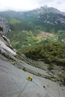 Rock climbing day on the Cueto Agero (Liébana Valley), Picos de Europa