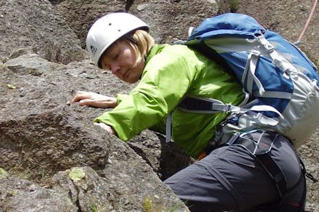 Introduction to scrambling course in the Lake District, UK.