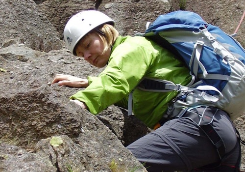 Introduction to scrambling course in the Lake District, UK.