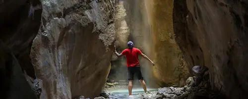 Day hike in the hidden canyon of the Bijela, near Mostar, Bosnia and Herzegovina