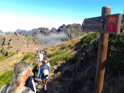 Trekking a las cumbres más altas de Madeira: Pico do Areeiro & Pico Ruivo (Medio día)