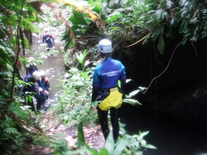 Canyoning day on the “Rivière Ferry” on Basse-Terre Island, Guadeloupe (Advanced)