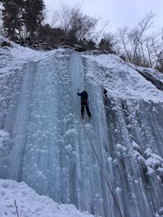 Ice climbing in Sapporo, Japan with a local guide