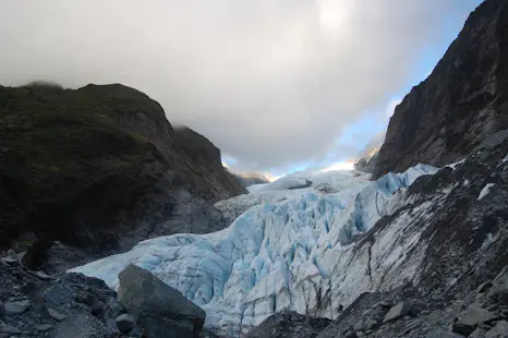 Ice climbing on the Franz Josef Glacier with heli drop