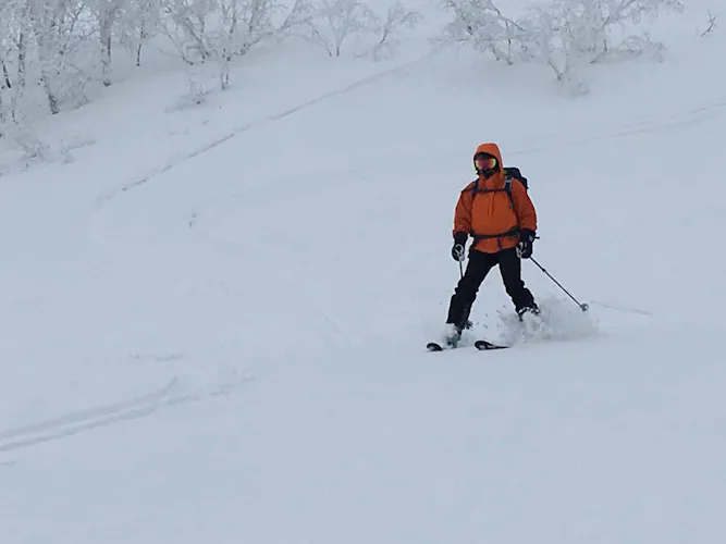 Private backcountry ski tours in Hokkaido with a local guide