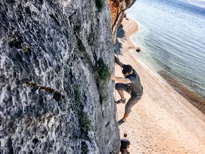 Rock climbing in Nafplio, Greece