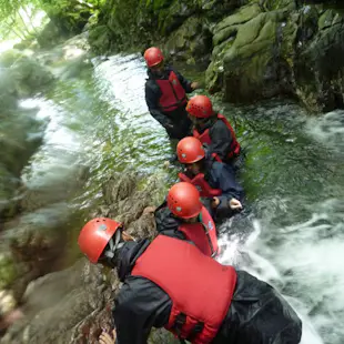 Multi-adventure day for families in the Lake District: Canyoning, zip lining, aerial walking and free falling