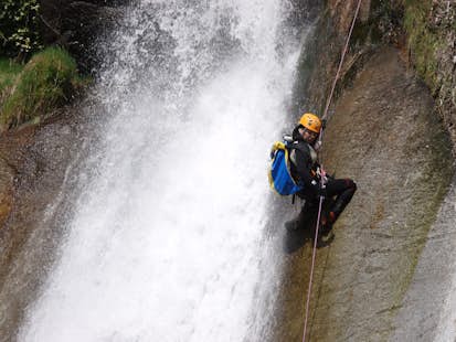 Canyoning adventure day in Los Papuos, Valle del Jerte