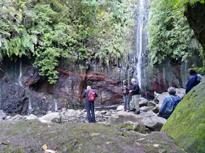 Risco Waterfall and 25 Fontes Falls, Day hike in Rabacal, Madeira (Portugal)