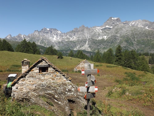 Hiking in the Alpe Devero Nature Park in Piedmont, Italy