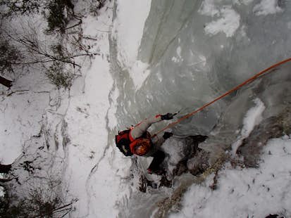 Ice climbing day in the Catskills, New York
