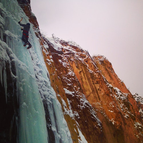 Ice climbing day in Rifle Mountain Park, near Glenwood Springs