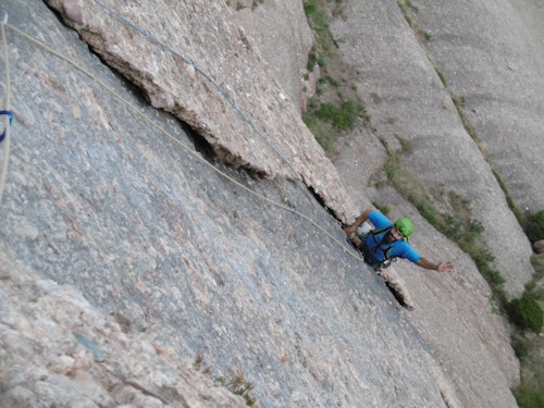 Rock climbing day in Montserrat, near Barcelona