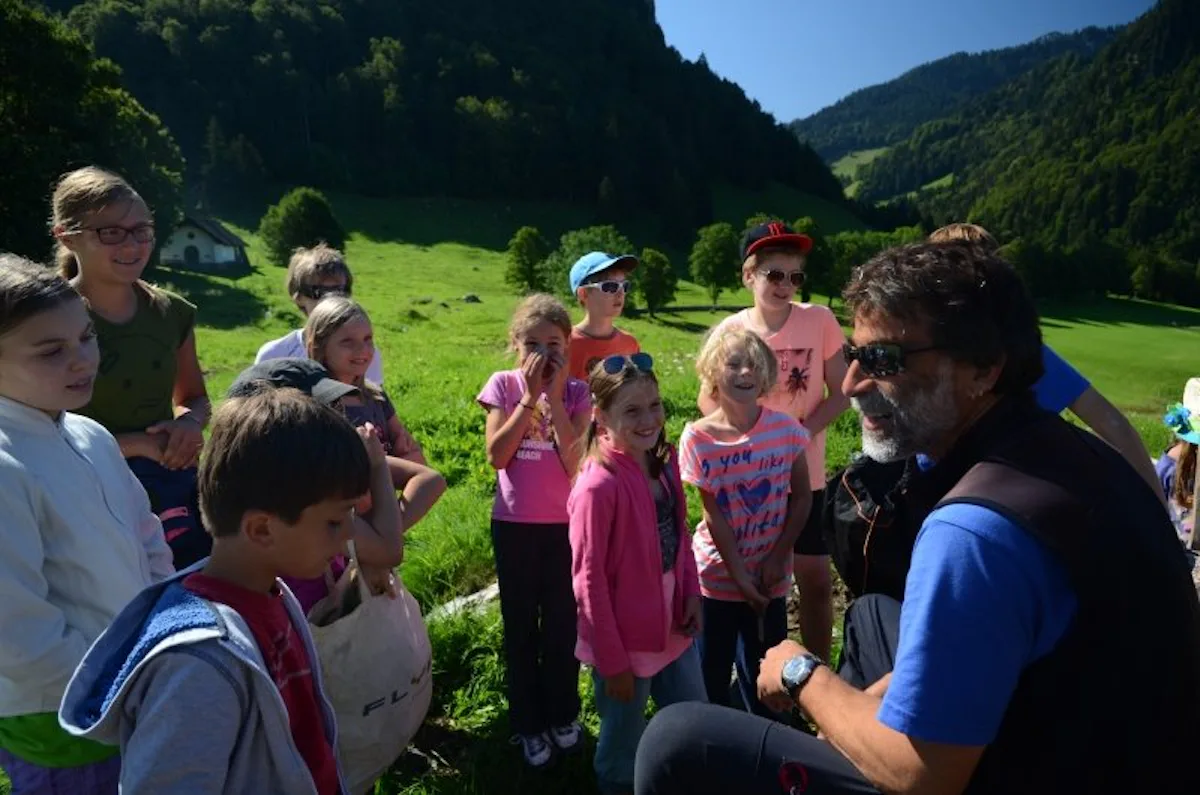 Hiking and alpine traditions in the Swiss Alps, from Charmey (Gruyère)