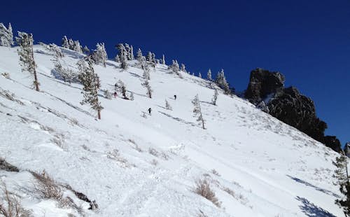 Backcountry skiing day on Anderson Ridge, Lake Tahoe (Intermediate level)