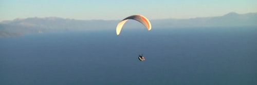 Tandem paragliding flights over Lake Tahoe