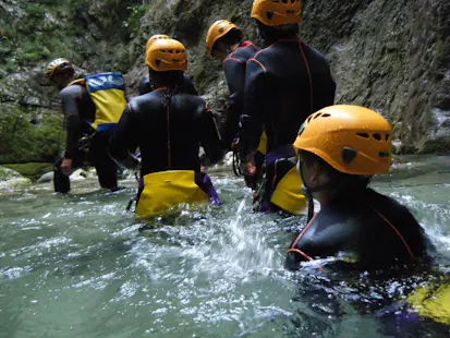 Canyoning day in the Pillan Canyon, near Pucón