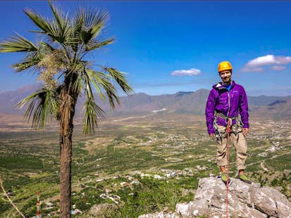 Introduction to multi-pitch climbing in El Potrero Chico, near Monterrey, Mexico