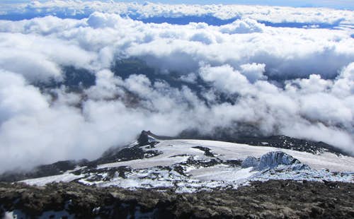 Ski mountaineering day on the Villarrica Volcano, near Pucón