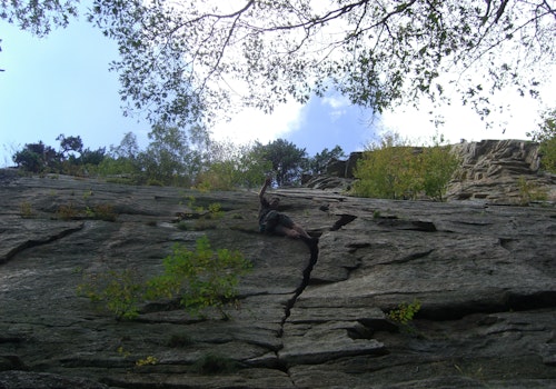 Rock climbing in The Gunks, near New York City