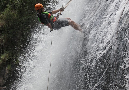 Canyoning and abseiling day near Achen Lake, Austria