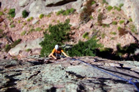 Rock climbing day in Eldorado Canyon, near Boulder, CO