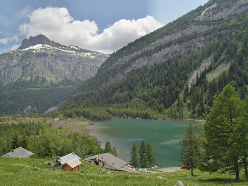 Day hike around Lac de Derborence in Valais, Switzerland