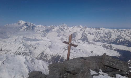 Triple ski mountaineering ascent on Grand Combin, 3 x 4,000m peaks in 2 days