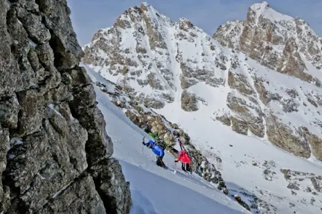 Ski mountaineering day for experts in the Tetons, near Jackson Hole